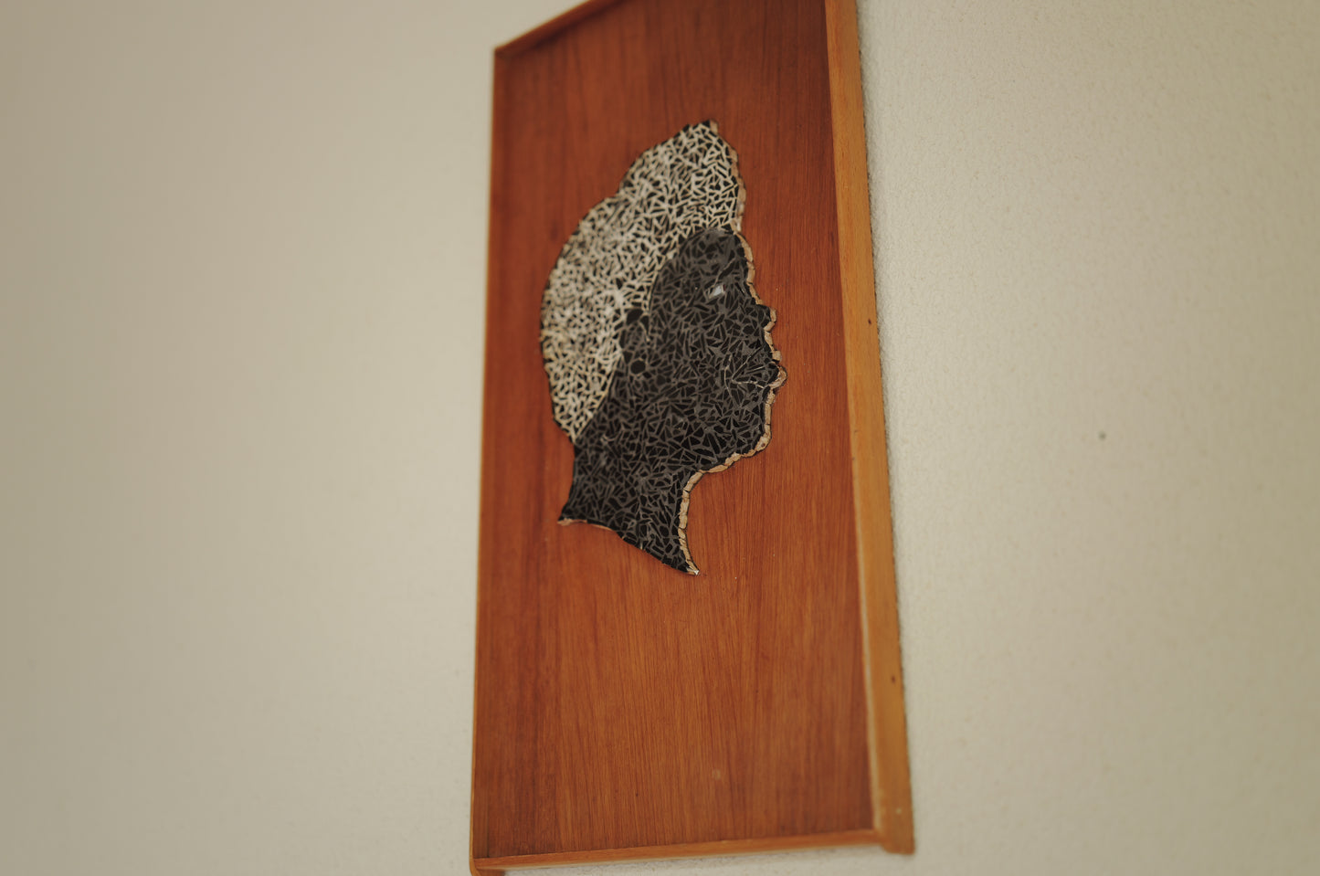 1960s Mosaic Wall Art on Teak Panel