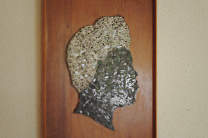 1960s Mosaic Wall Art on Teak Panel