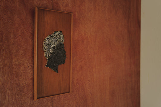1960s Mosaic Wall Art on Teak Panel
