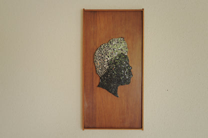 1960s Mosaic Wall Art on Teak Panel