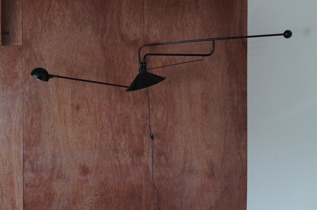 1960's French Double arm articulated wall lamp