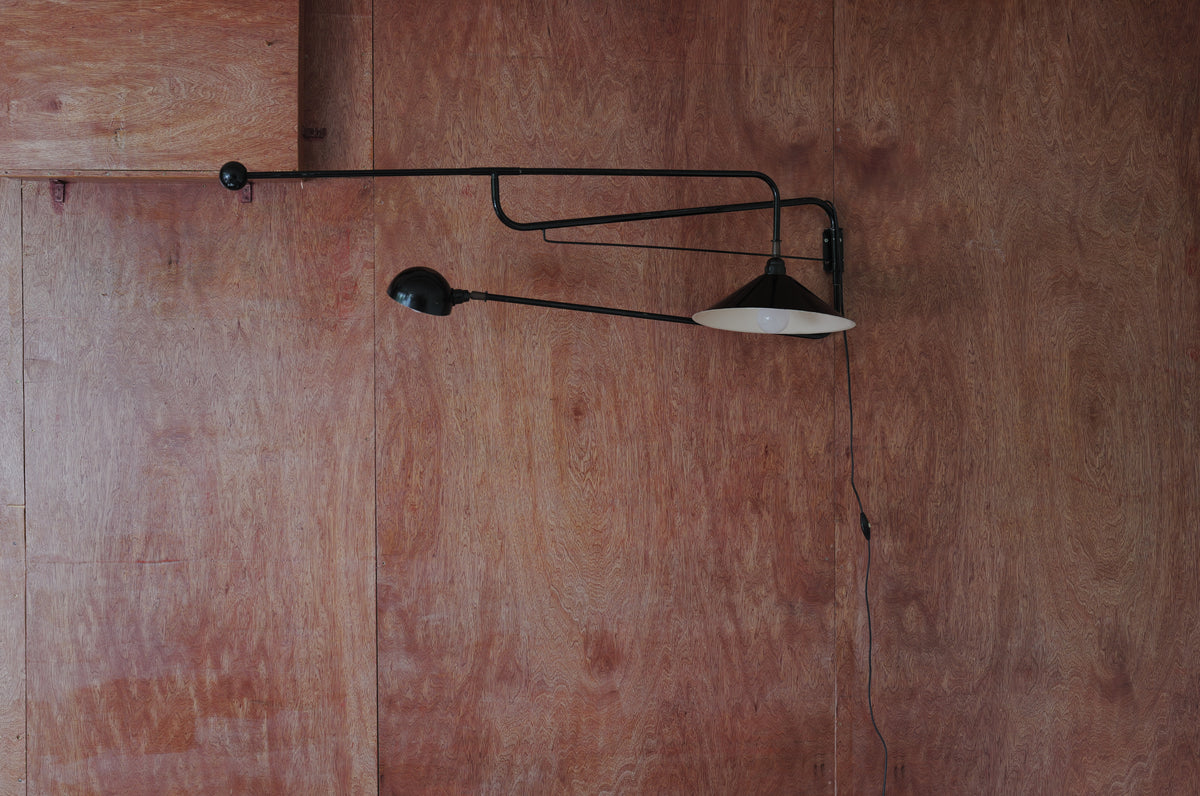 1960's French Double arm articulated wall lamp