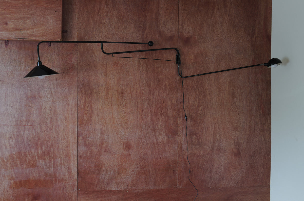 1960's French Double arm articulated wall lamp