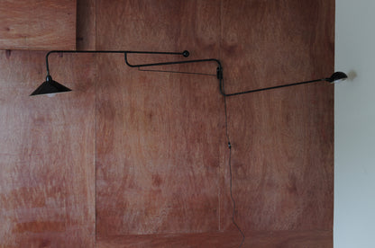 1960's French Double arm articulated wall lamp