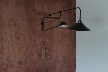 1960's French Double arm articulated wall lamp