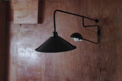 1960's French Double arm articulated wall lamp