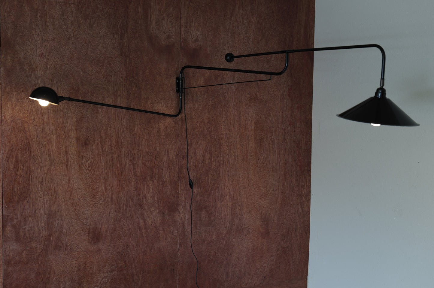 1960's French Double arm articulated wall lamp
