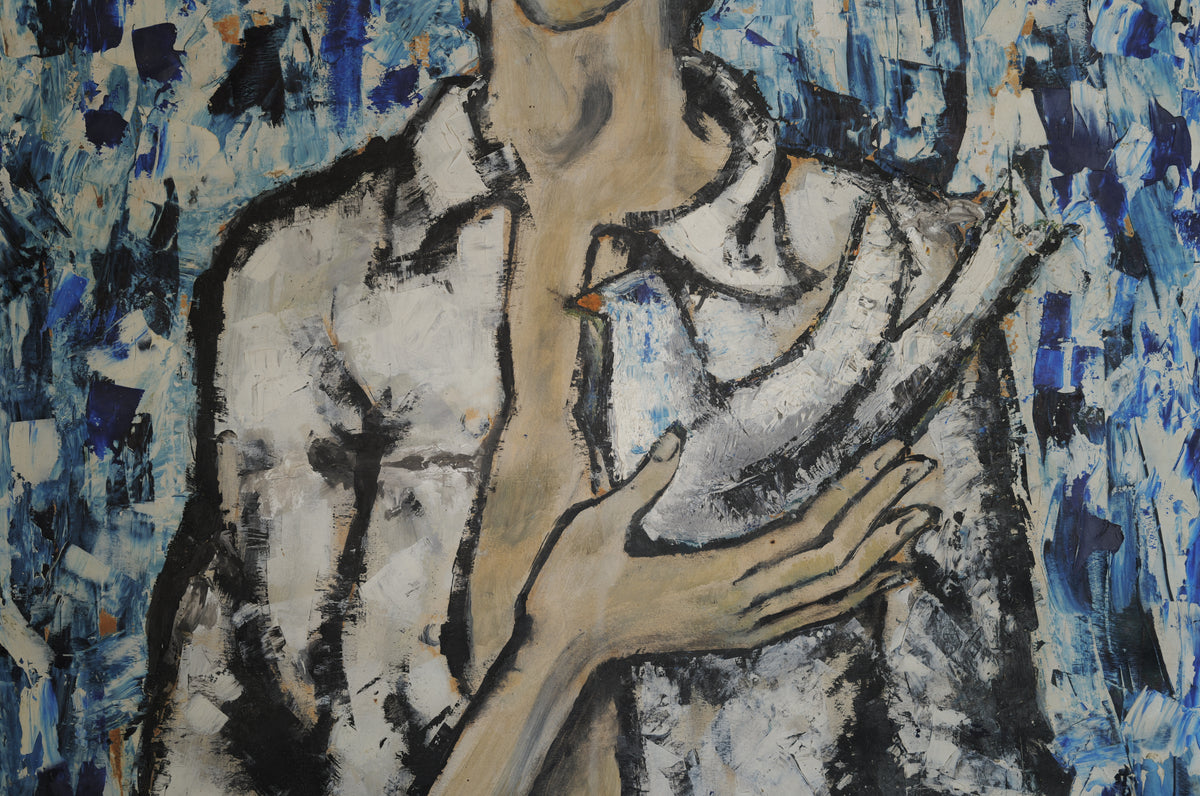 1960s~80s oil painting on canvas