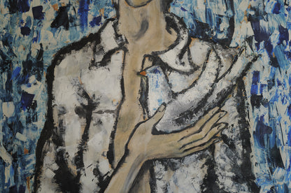 1960s~80s oil painting on canvas