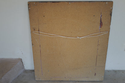 1960s Framed abstract and geometric oil painting