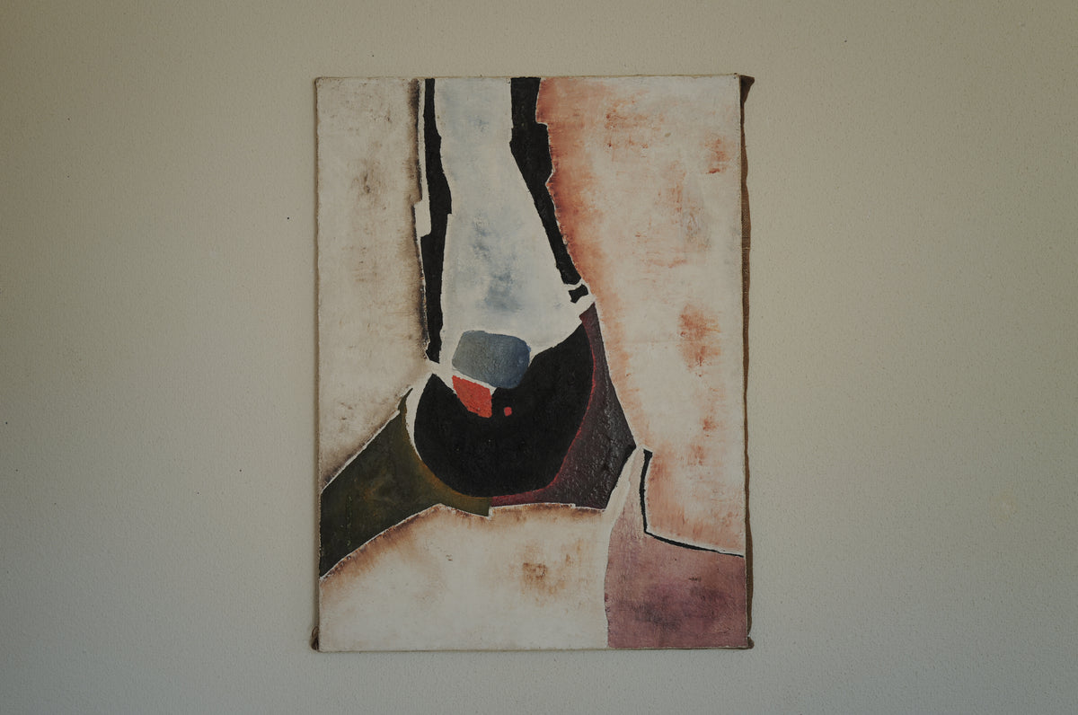Abstract oil painting from 1960s France