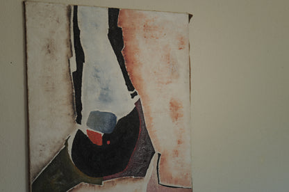 Abstract oil painting from 1960s France