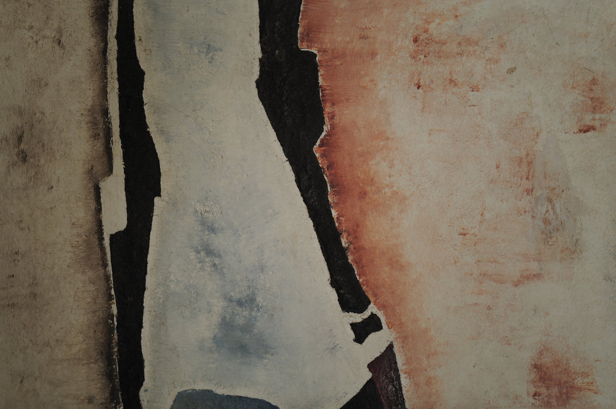 Abstract oil painting from 1960s France
