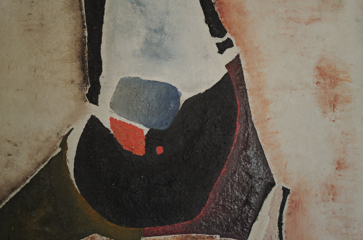 Abstract oil painting from 1960s France