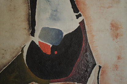 Abstract oil painting from 1960s France