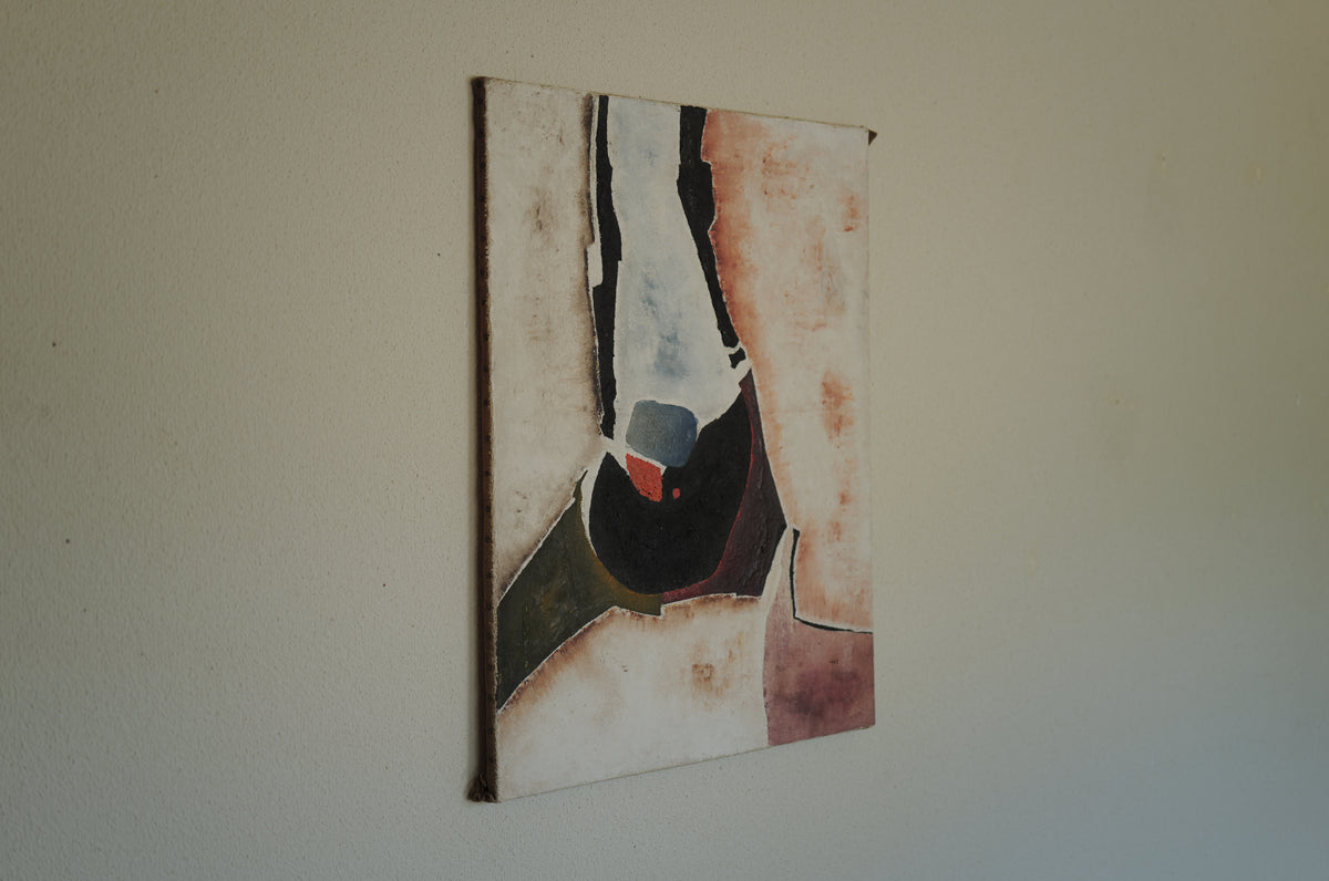 Abstract oil painting from 1960s France