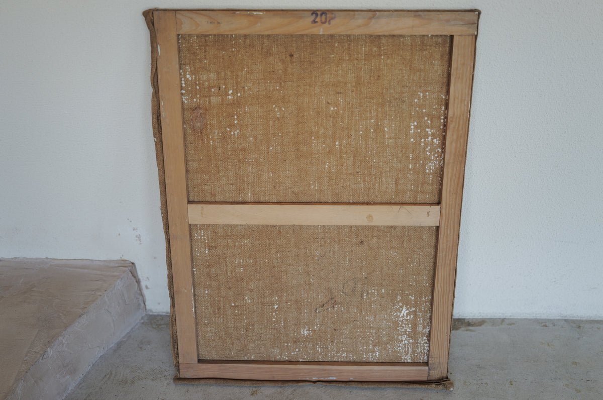 Abstract oil painting from 1960s France