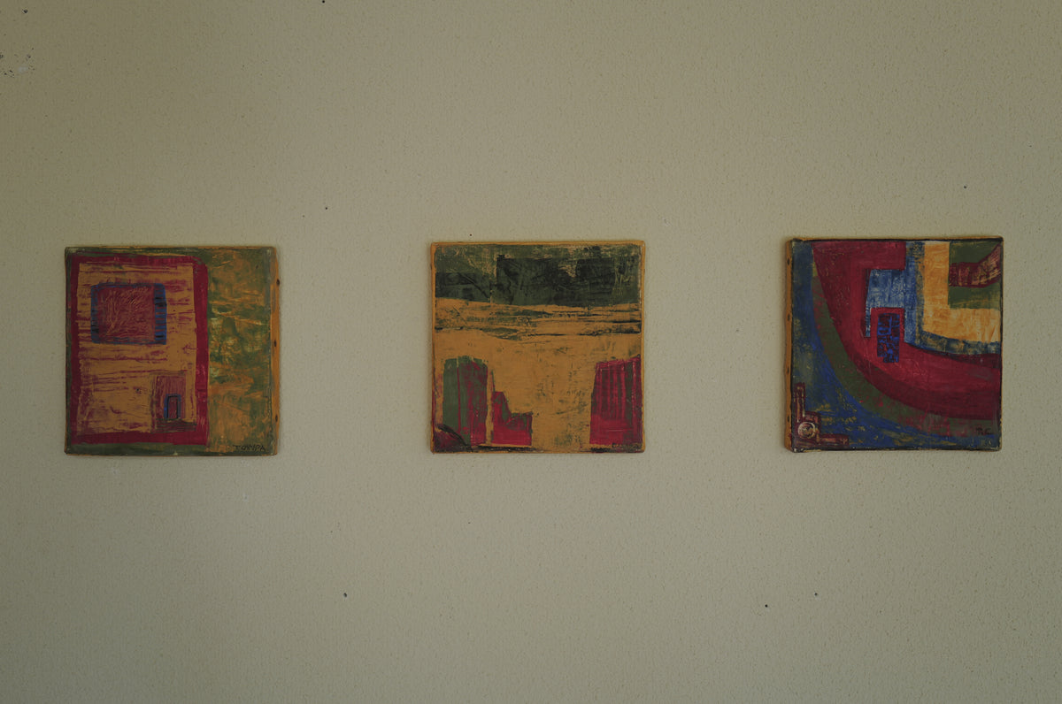 3set Abstract Oil Paintings On Canvas