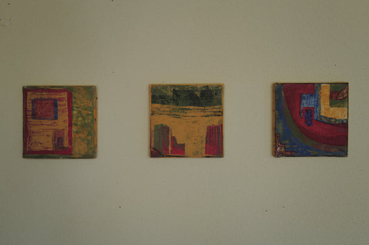 3set Abstract Oil Paintings On Canvas