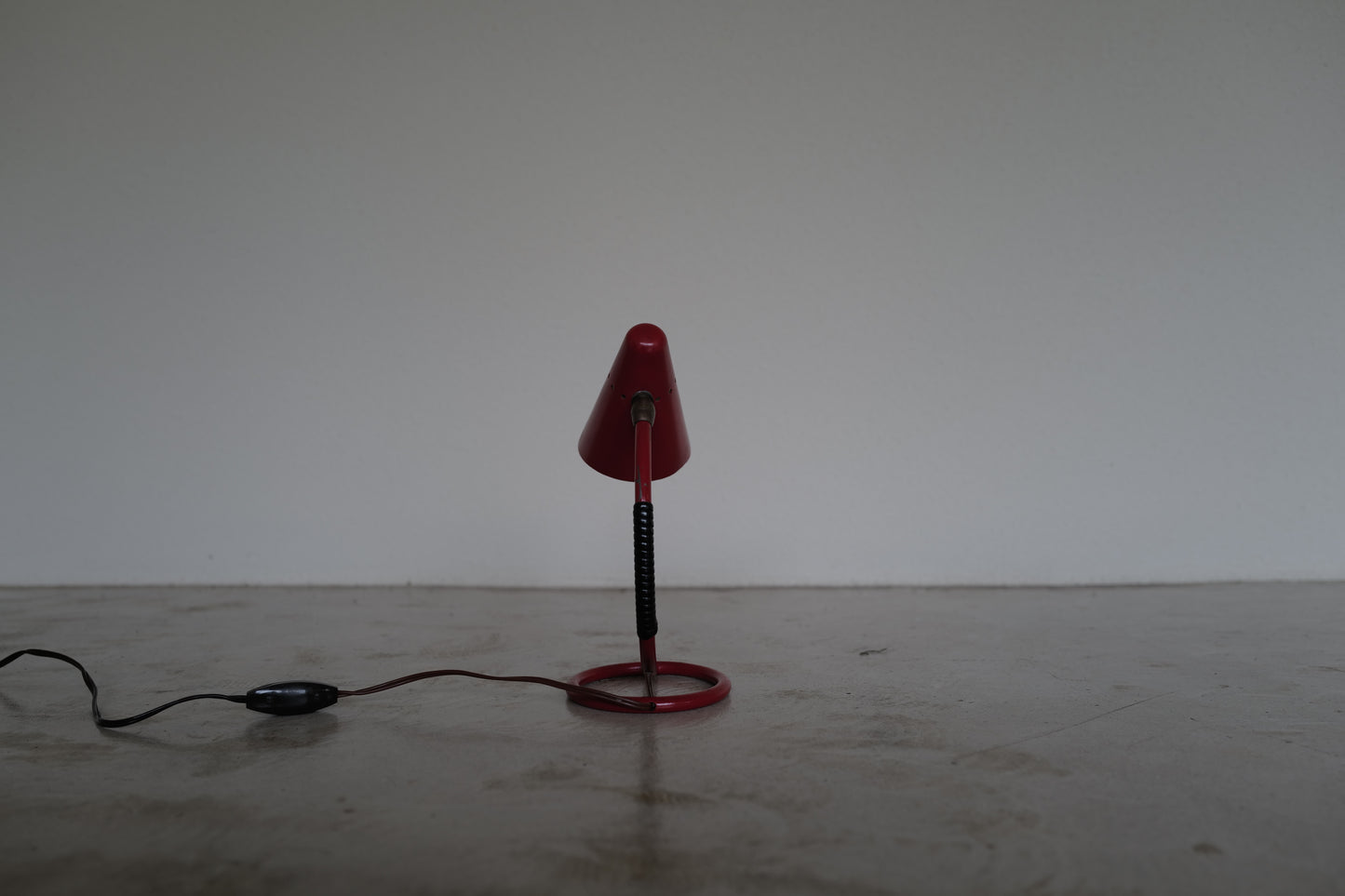 Red table lamp  France  1950-1960.
