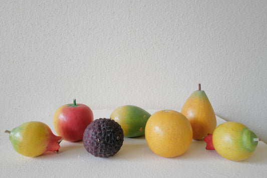 Vintage Paper Mache Decorative Display Fruit Ornaments 1930s,