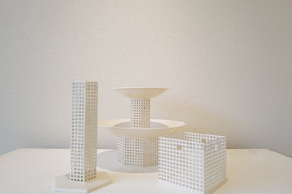 Josef Hoffmann Metal Table Set circa 1905 Re-Edited by Bieffeplast, Italy, 1960s