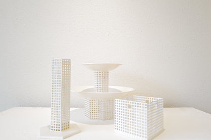 Josef Hoffmann Metal Table Set circa 1905 Re-Edited by Bieffeplast, Italy, 1960s