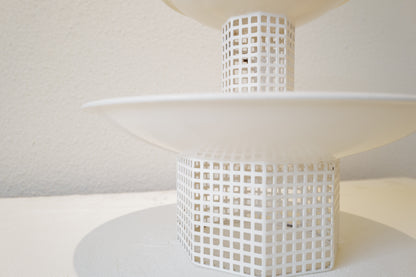 Josef Hoffmann Metal Table Set circa 1905 Re-Edited by Bieffeplast, Italy, 1960s