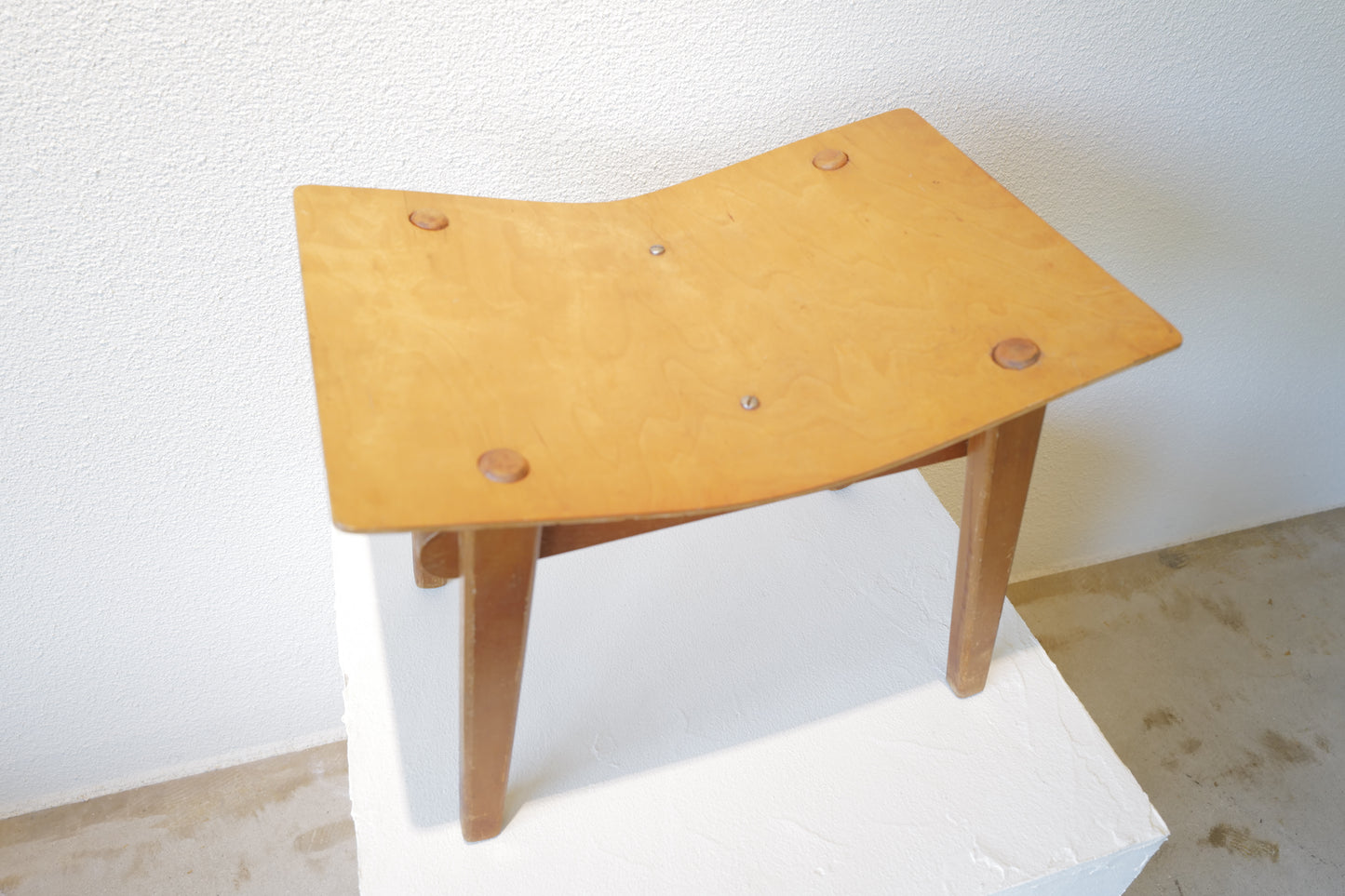 1970s Plywood Small Stool