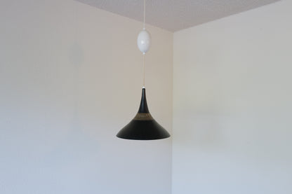 Scandinavian Black pendant lamp 1960s