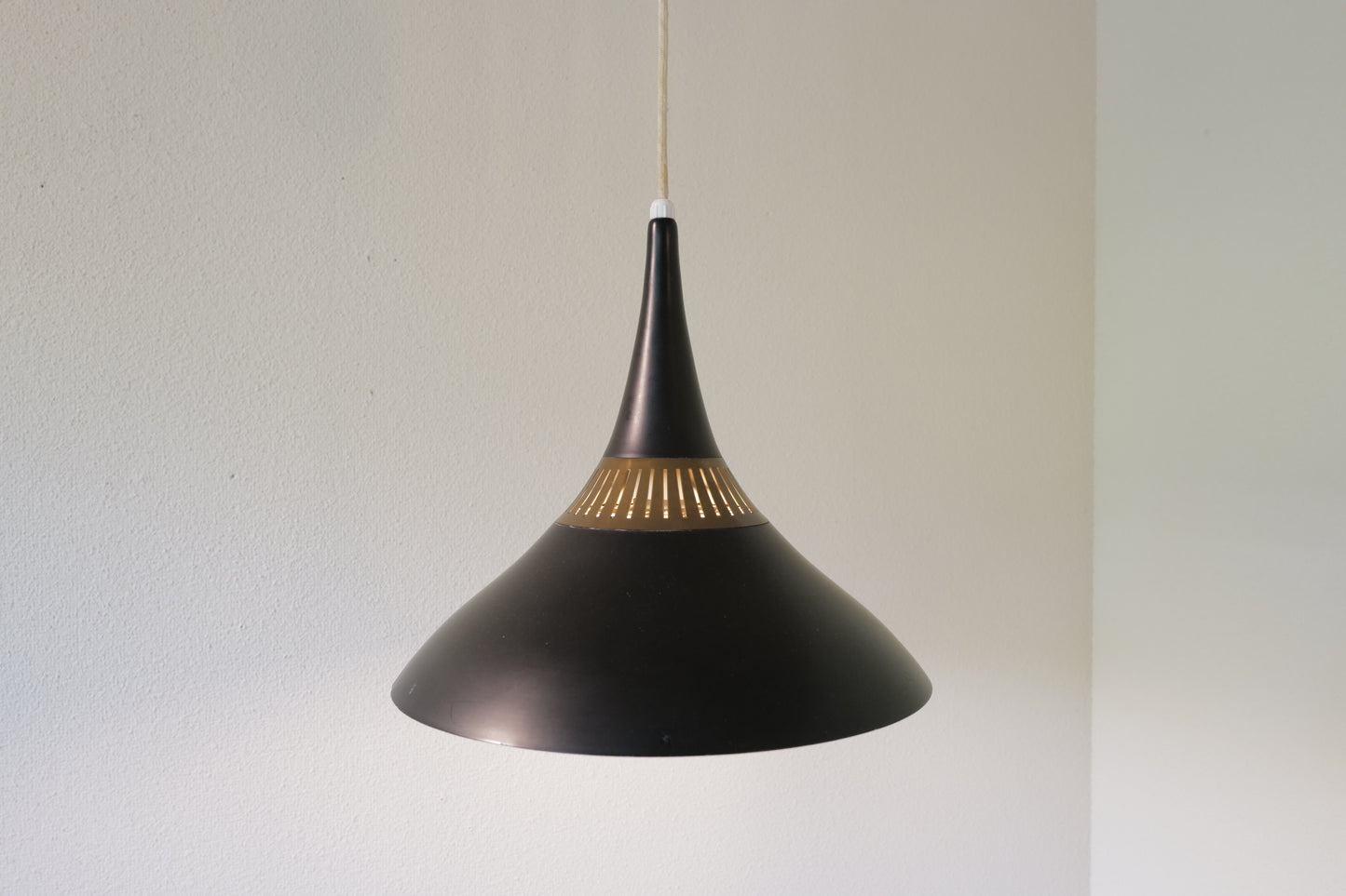 Scandinavian Black pendant lamp 1960s