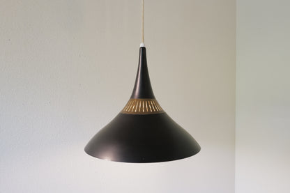 Scandinavian Black pendant lamp 1960s