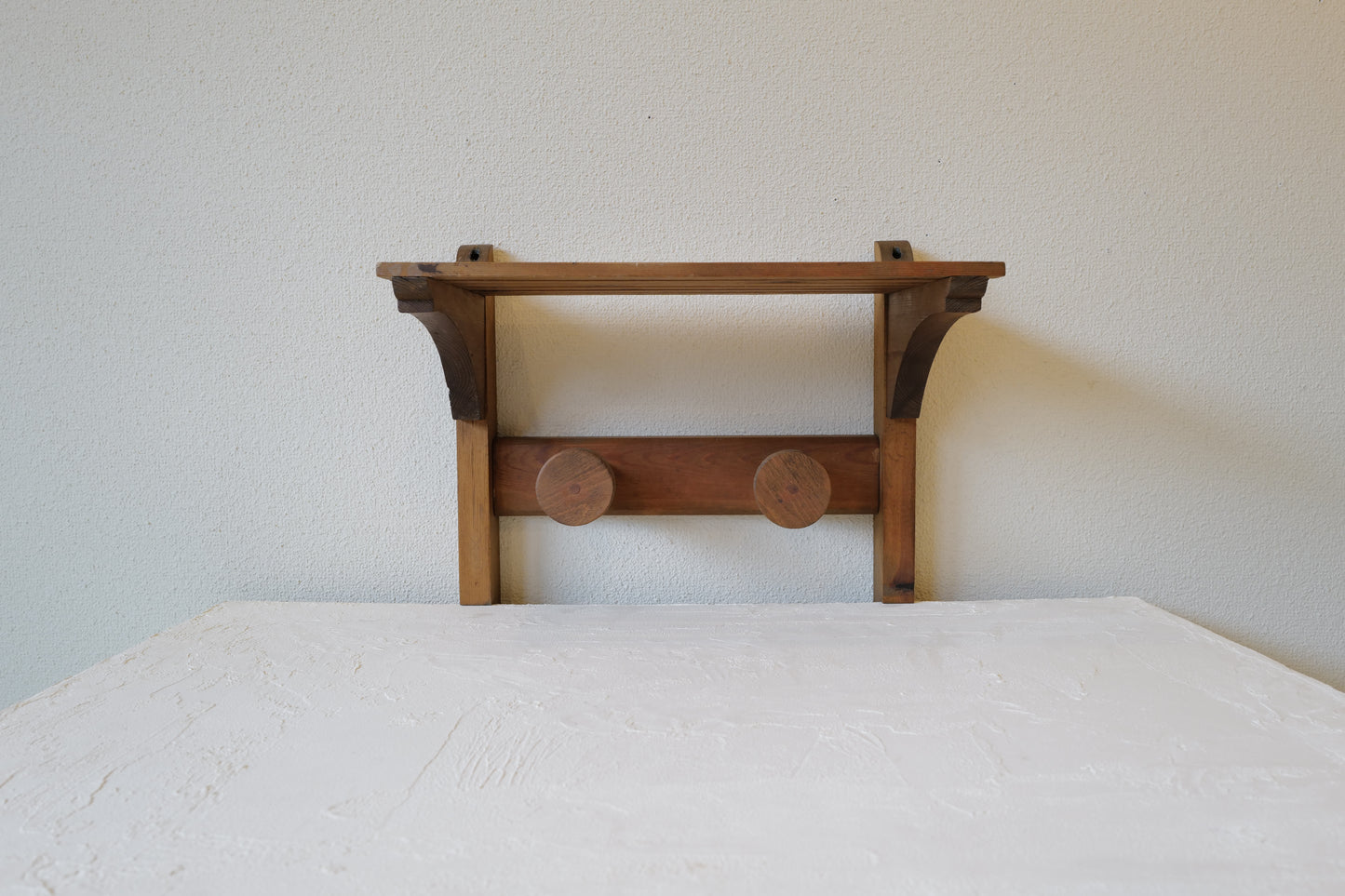 Pine Wood Wall Shelf 1960's France